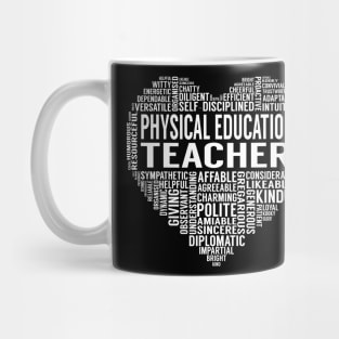 Physical Education Teacher Heart Mug